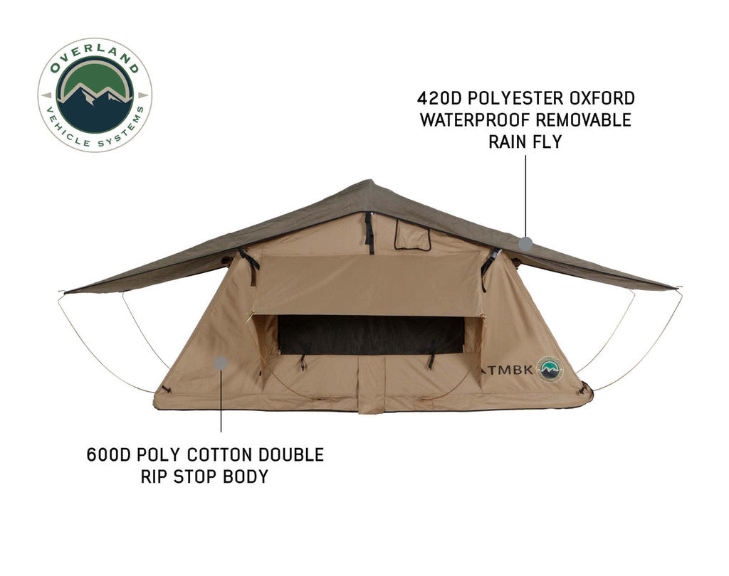 OVS TMBK 3 Person Rooftop Tent with Green Rain Fly