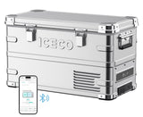APL35 Dual Zone Aluminum Silver Fridge | ICECO | 35 LT