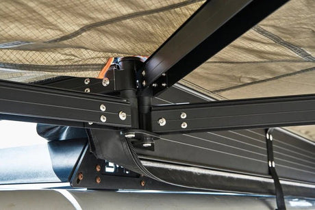270 DEGREE AWNING, COMPACT, DRIVER SIDE, C-CHANNEL ALUMINUM, OLIVE, BY TUFF STUFF OVERLAND - Xtrusion Overland