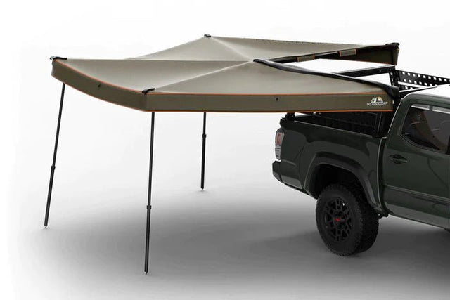 270 DEGREE AWNING, COMPACT, PASSENGER SIDE, C-CHANNEL ALUMINUM, OLIVE, BY TUFF STUFF OVERLAND - Xtrusion Overland