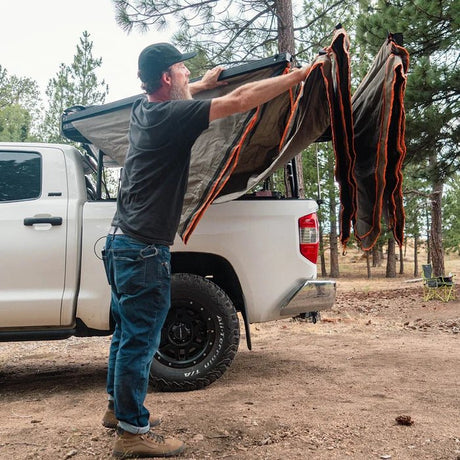 270 DEGREE AWNING, XL, PASSENGER SIDE, C-CHANNEL ALUMINUM, OLIVE, BY TUFF STUFF OVERLAND - Xtrusion Overland