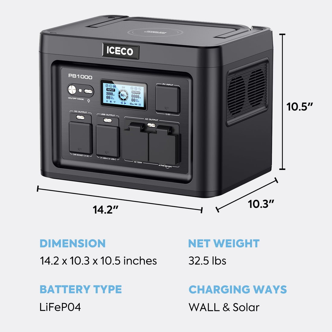 ICECO PB1000 Portable Power Station-Power Bank-www.icecofreezer.com