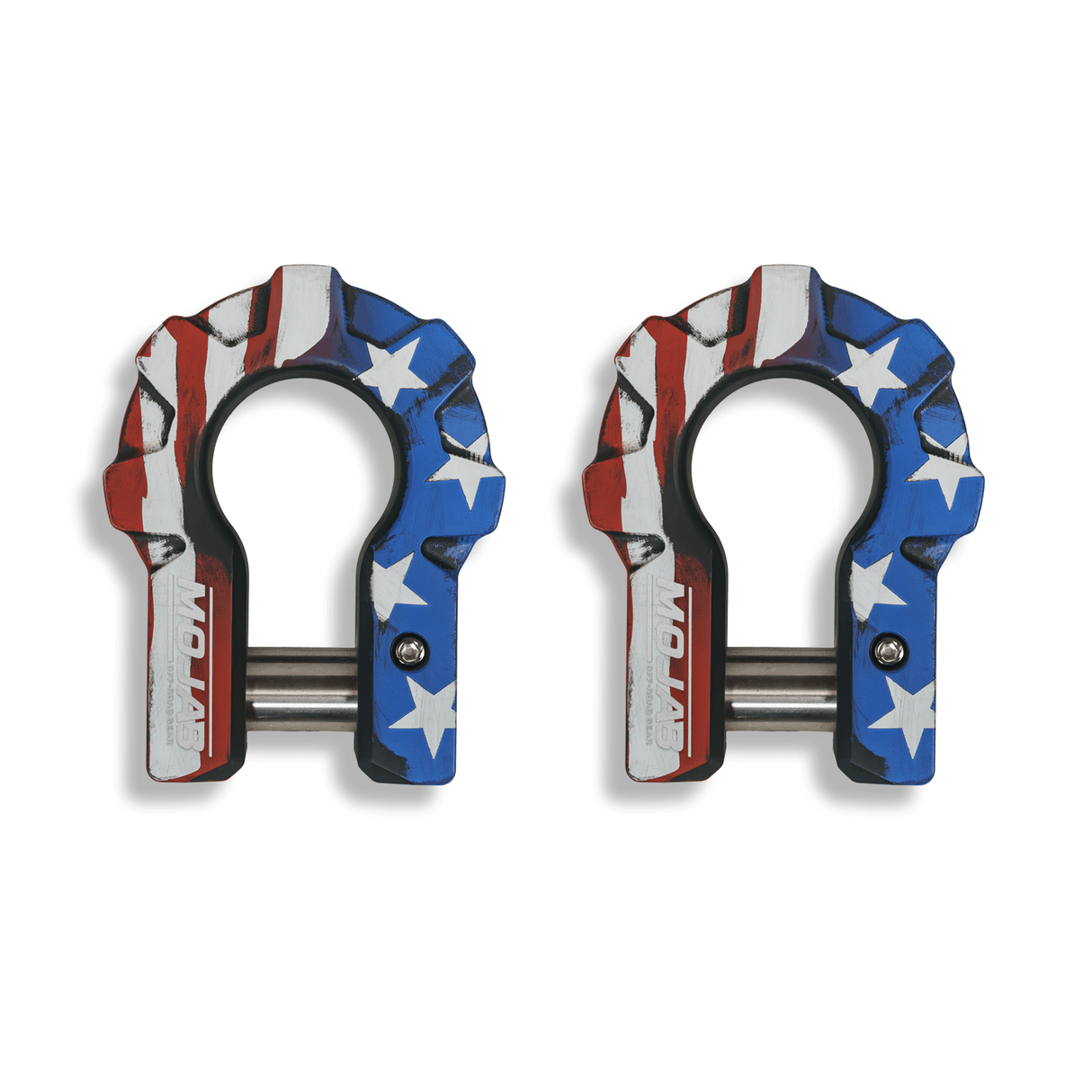 3/4'' Extreme duty Aluminum D-Shackle set (9T)-Ceramic coated (LIFETIME WARRANTY*)-Red,Orange and American flagShackles are scheduled for delivery during the week commencing July 6th - Xtrusion Overland