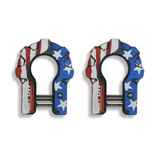 3/4'' Extreme duty Aluminum D-Shackle set (9T)-Ceramic coated (LIFETIME WARRANTY*)-Red,Orange and American flagShackles are scheduled for delivery during the week commencing July 6th - Xtrusion Overland