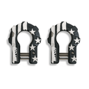 3/4'' Extreme duty Aluminum D-Shackle set (9T)-Ceramic coated (LIFETIME WARRANTY*)-Red,Orange and American flagShackles are scheduled for delivery during the week commencing July 6th - Xtrusion Overland