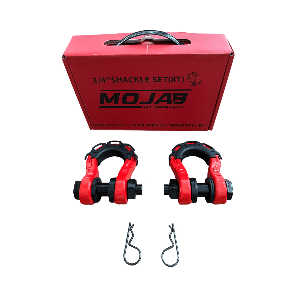 3/4” Forged Steel D-shackle set (8T) (LIFE TIME WARRANTY*) - Xtrusion Overland