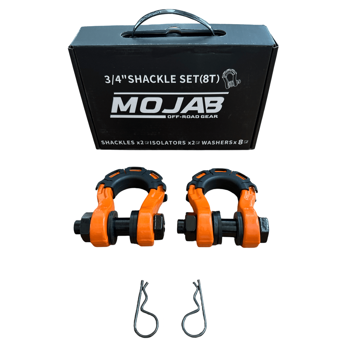 3/4” Forged Steel D-shackle set (8T) (LIFE TIME WARRANTY*) - Xtrusion Overland