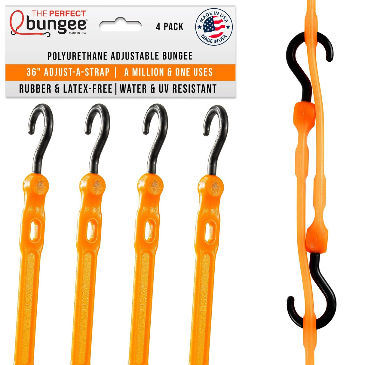36" Adjust - A - Strap Adjustable Bungee Strap 4 Pack - Xtrusion Overland