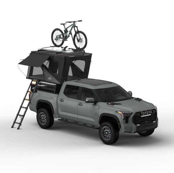 ALPINE 61 HARDSHELL ROOFTOP TENT, ALUMINUM, 2-3 PERSON, BLACK, SOLD BY TUFF STUFF OVERLAND