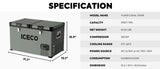 VL60 Dual Zone Metal Freezer with Cover | ICECO | 60LT