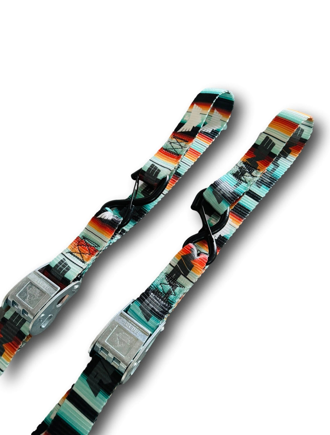 Teal Serape Moto Tie Downs (Pair)