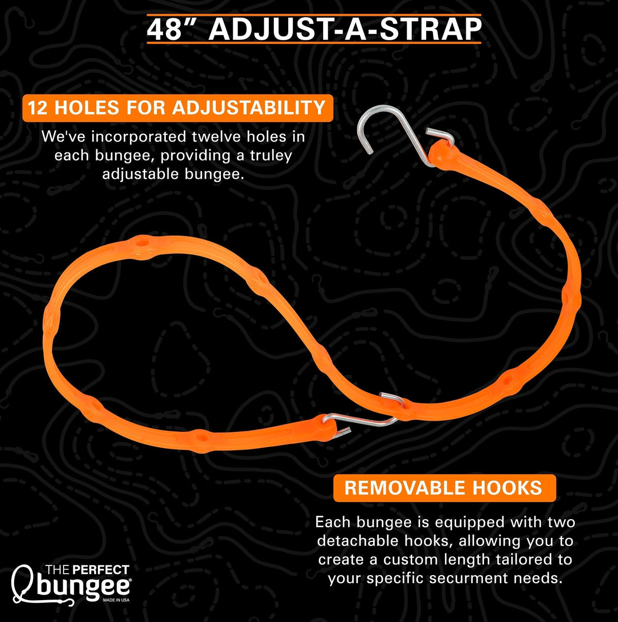 48" Adjust-A-Strap® Adjustable Bungee Strap 2 Pack - Xtrusion Overland