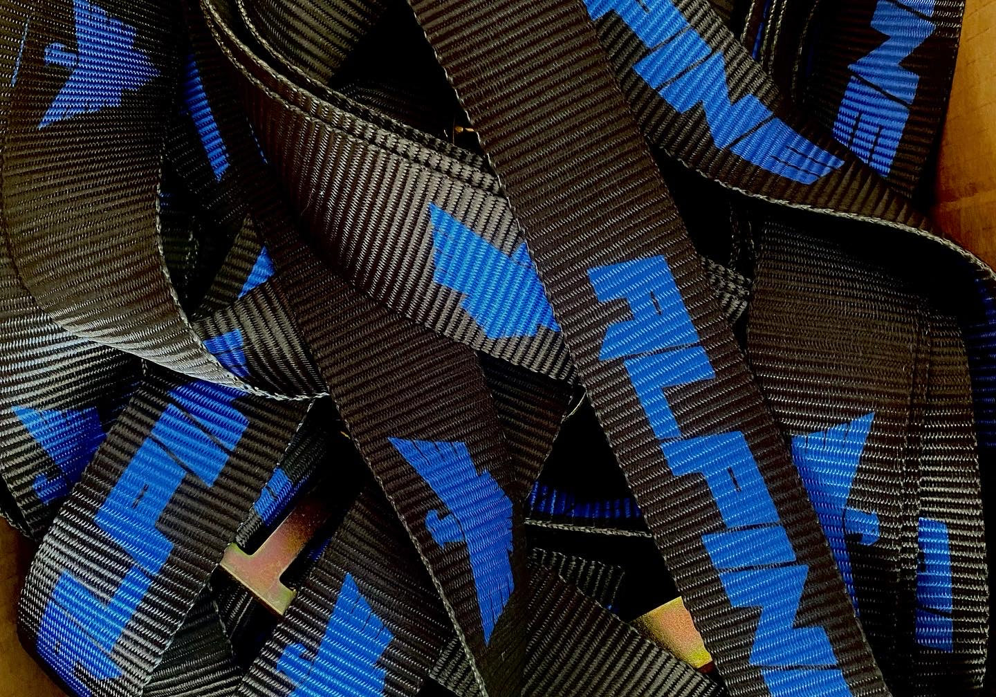 2" Blue and Black Y Strap