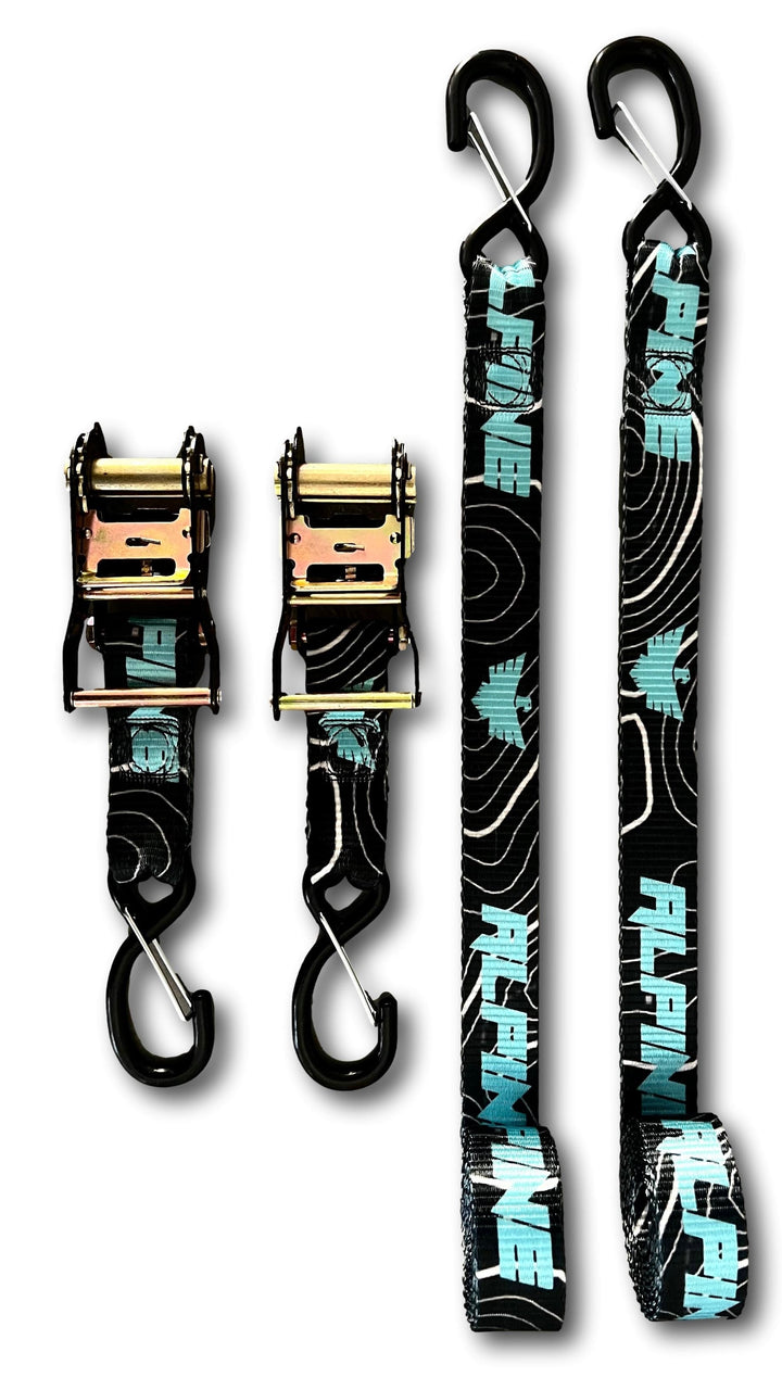 Teal Topo Universal Tie Downs (Pair)