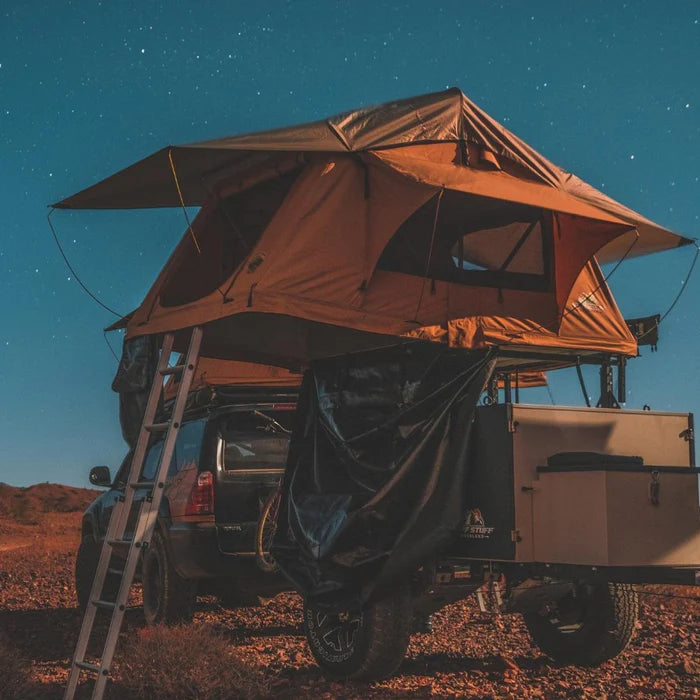 DELTA ROOFTOP TENT, 2 PERSON, TAN, SOLD BY TUFF STUFF OVERLAND