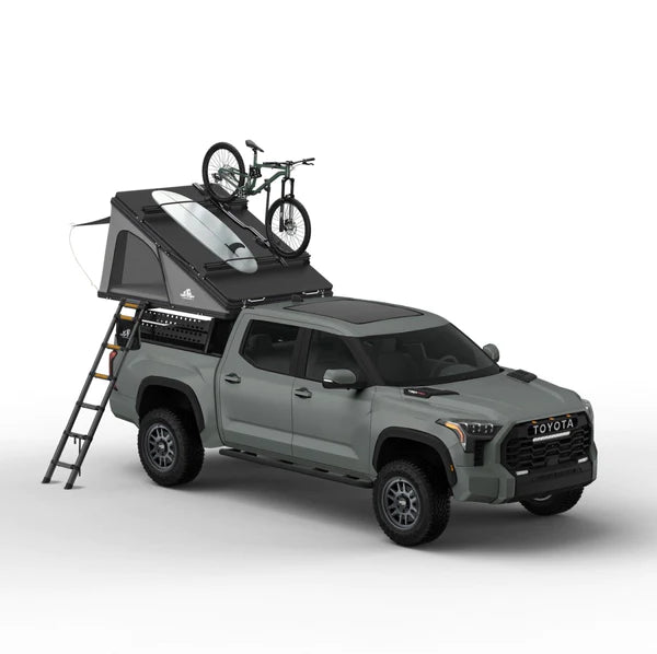 ALPINE 61 HARDSHELL ROOFTOP TENT, ALUMINUM, 2-3 PERSON, BLACK, SOLD BY TUFF STUFF OVERLAND