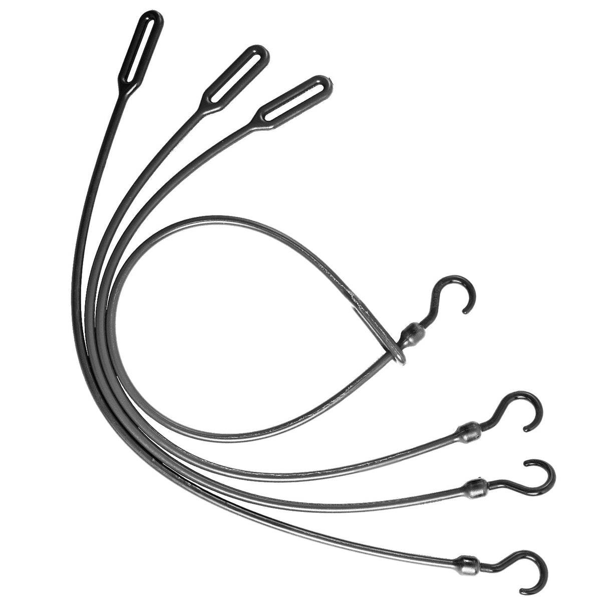 30" Loop End Heavy Duty Poly Bungee Cord, 4 Pack