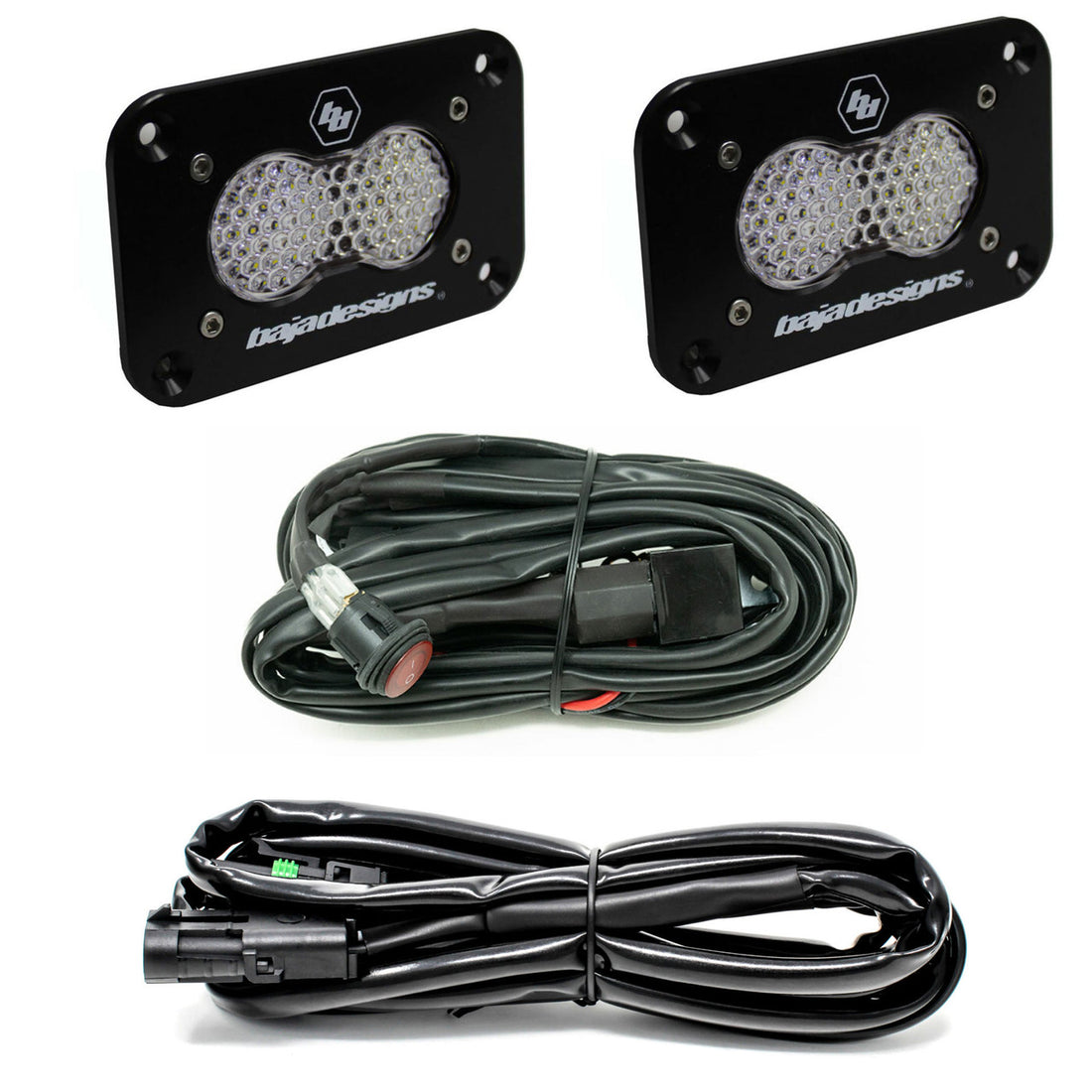 Baja Designs S2 Sport Black Flush Mount LED Light Pod Reverse Kit - Universal