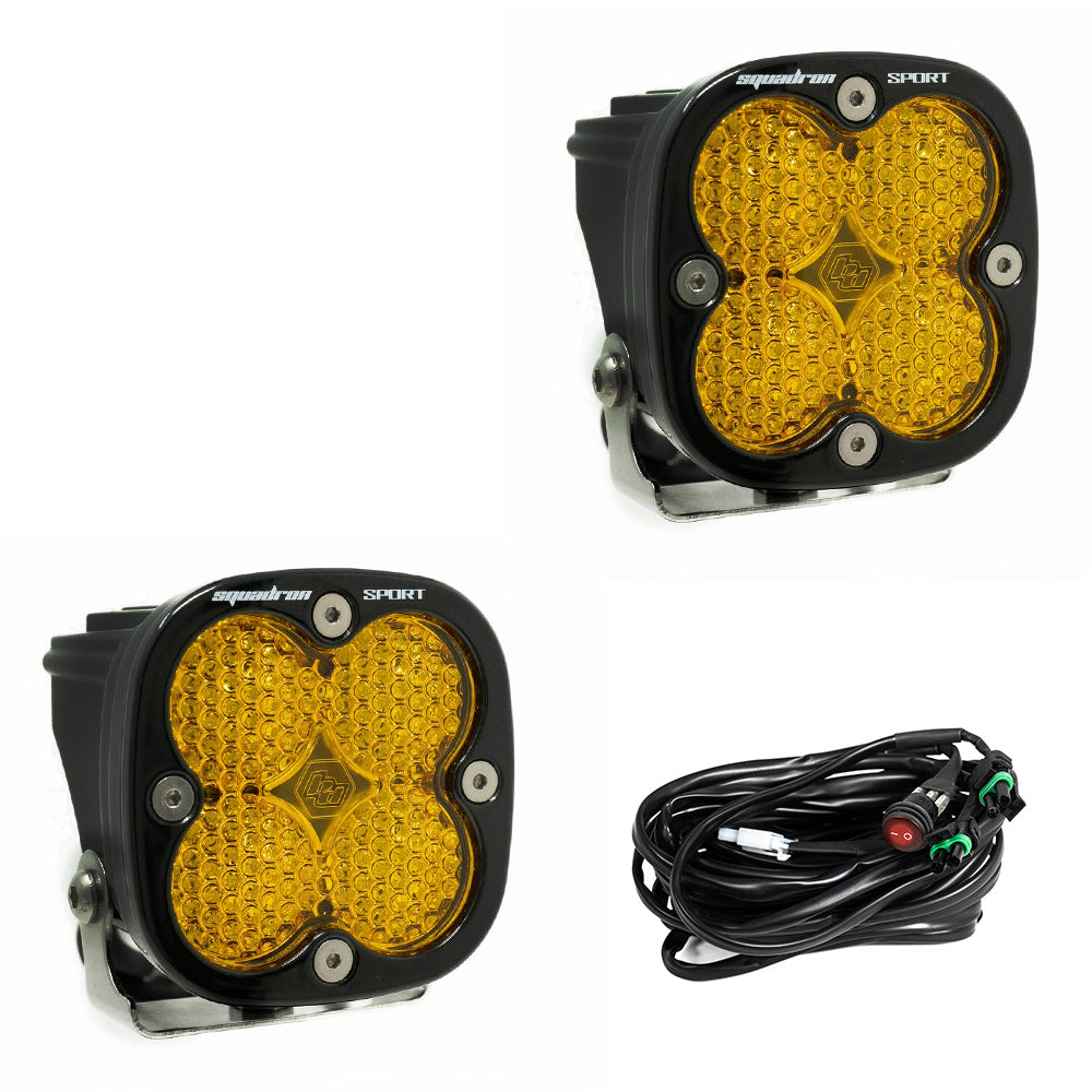 Baja Designs Squadron Sport Black LED Auxiliary Light Pod Pair - Universal