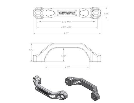 Agency 6 Billet Grab Handles 6" - Pair