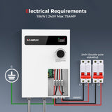 Camplux On Demand Electric Tankless Water Heater 18kW | White