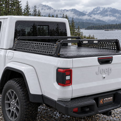 Jeep Gladiator with XBRS and molle plates and XTR third brake light