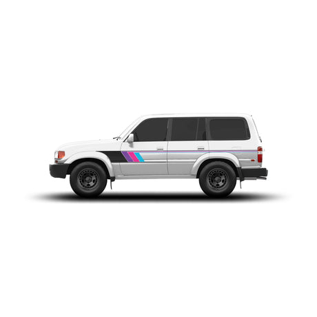 80 Series Land Cruiser Checkered Stripe Kit - Xtrusion Overland