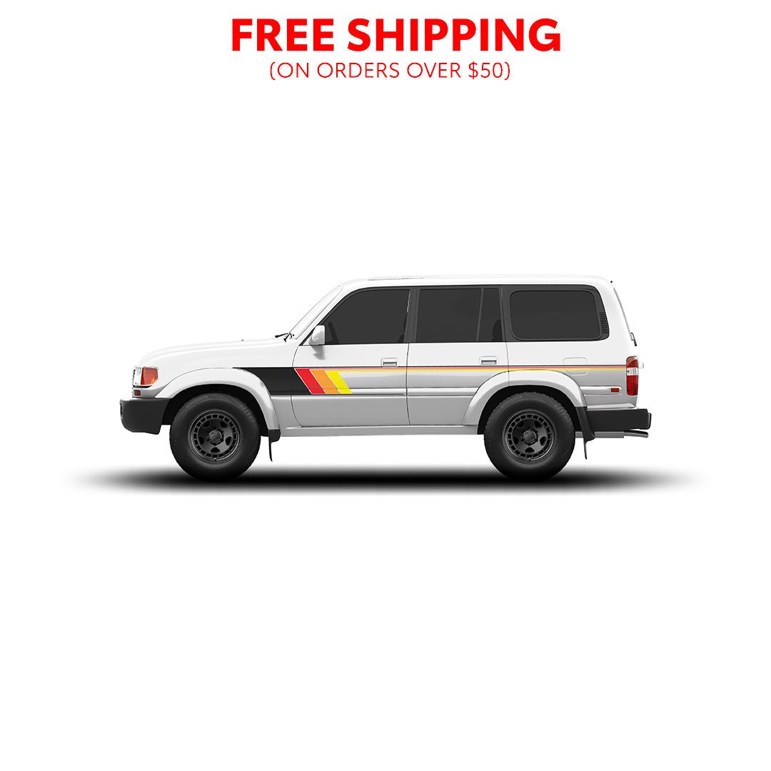 80 Series Land Cruiser Checkered Stripe Kit - Xtrusion Overland