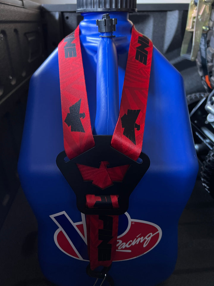 Dual Y Fuel Jug Strap- Red Dazzle