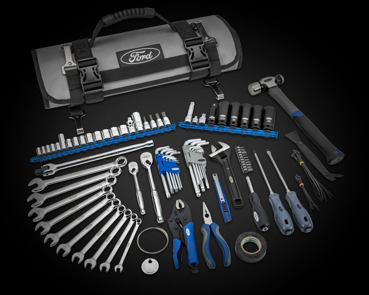 86pc Ford Brand Tool Roll Kit - Xtrusion Overland