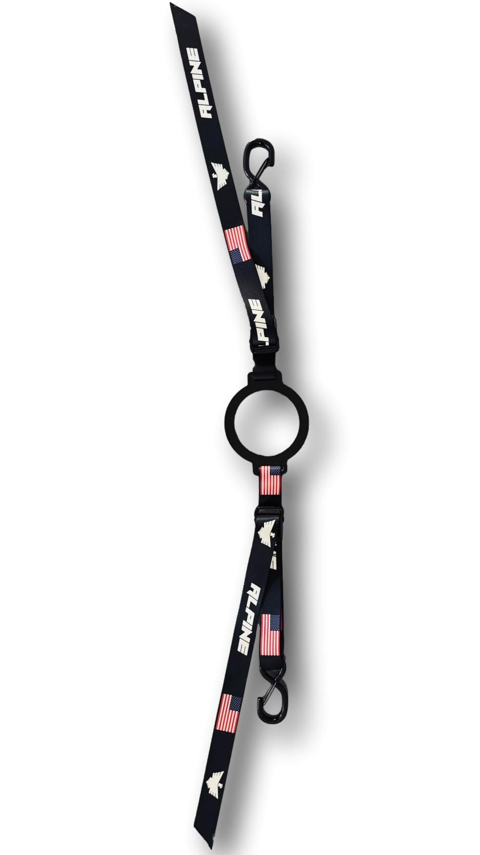 Ring Fuel Jug Strap- Alpine Flag