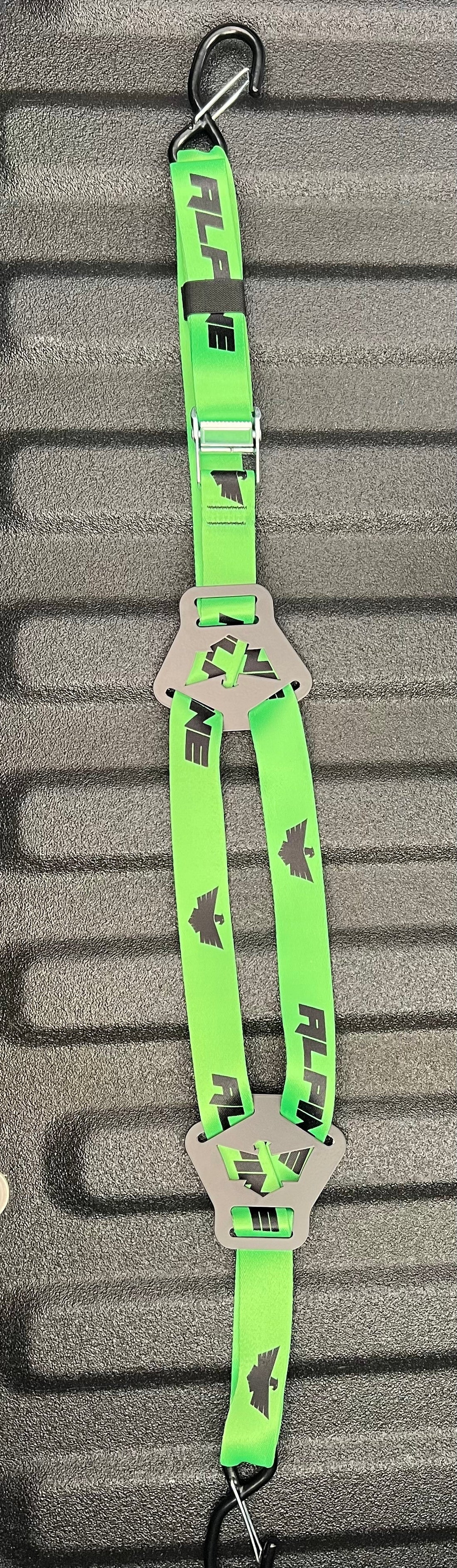 Dual Y Fuel Jug Strap-Neon Green