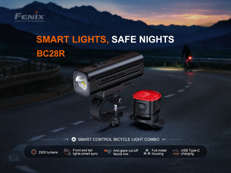 Fenix BC28R Smart Head & Tail Bike Light Combo