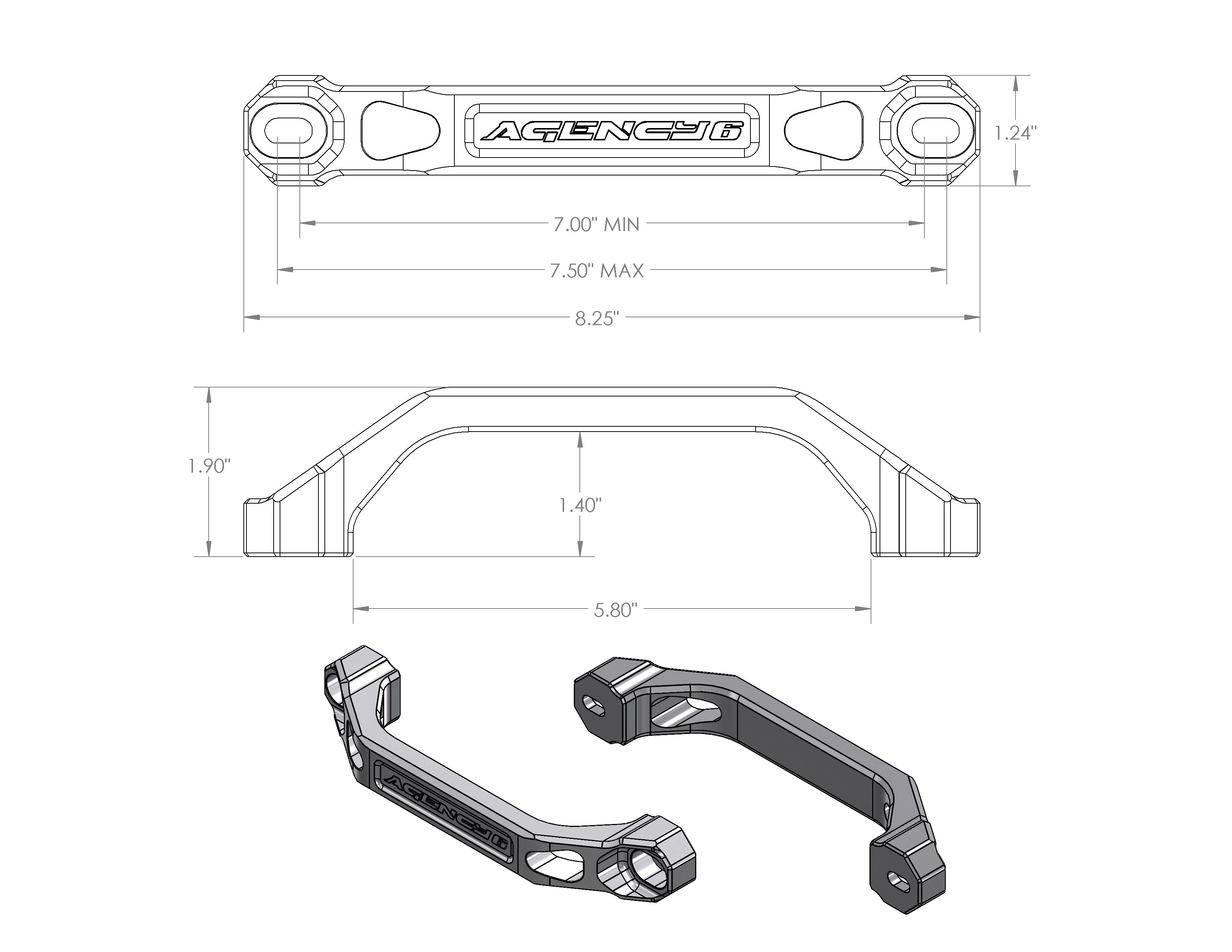 Agency 6 Billet Grab Handles - Pair – Xtrusion Overland