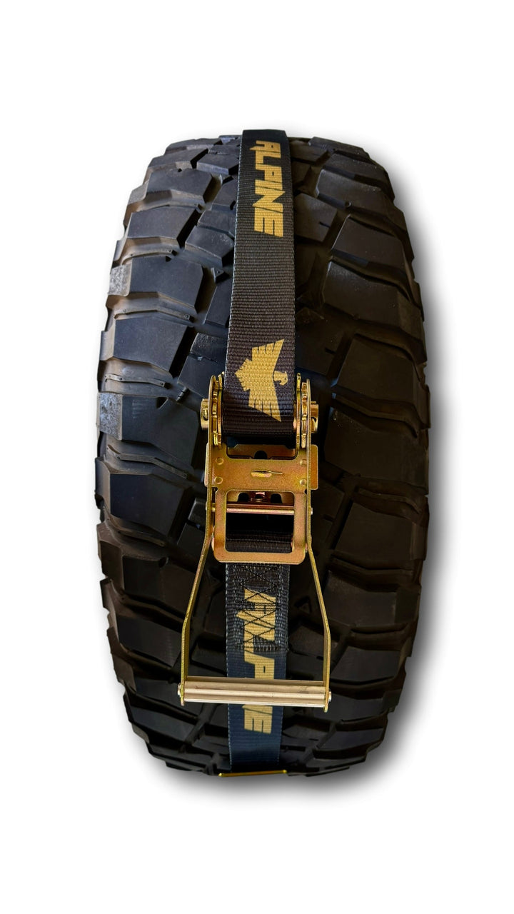 Gold Tire Tie Down (Single Strap)