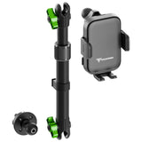 2018-2026 Jeep Wrangler JL/4xe & Gladiator JT LINK™ Console Screw Mount with Qi Wireless Charging Phone Holder & Customizable LED Accent Lighting | 9.5"- 13" Telescoping Arm