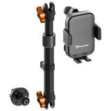 2018-2026 Jeep Wrangler JL/4xe & Gladiator JT LINK™ Console Screw Mount with Qi Wireless Charging Phone Holder & Customizable LED Accent Lighting | 9.5"- 13" Telescoping Arm