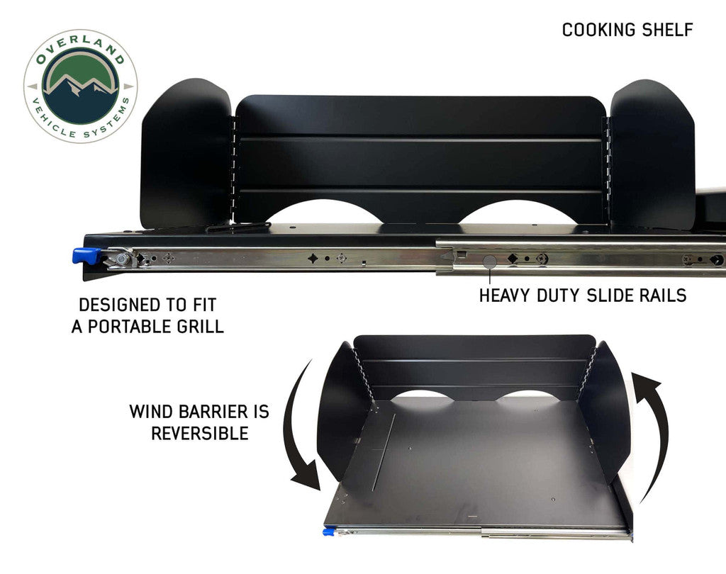 OVS Camp Cargo Box Kitchen With Slide Out Sink, Cooking Shelf and Work Station