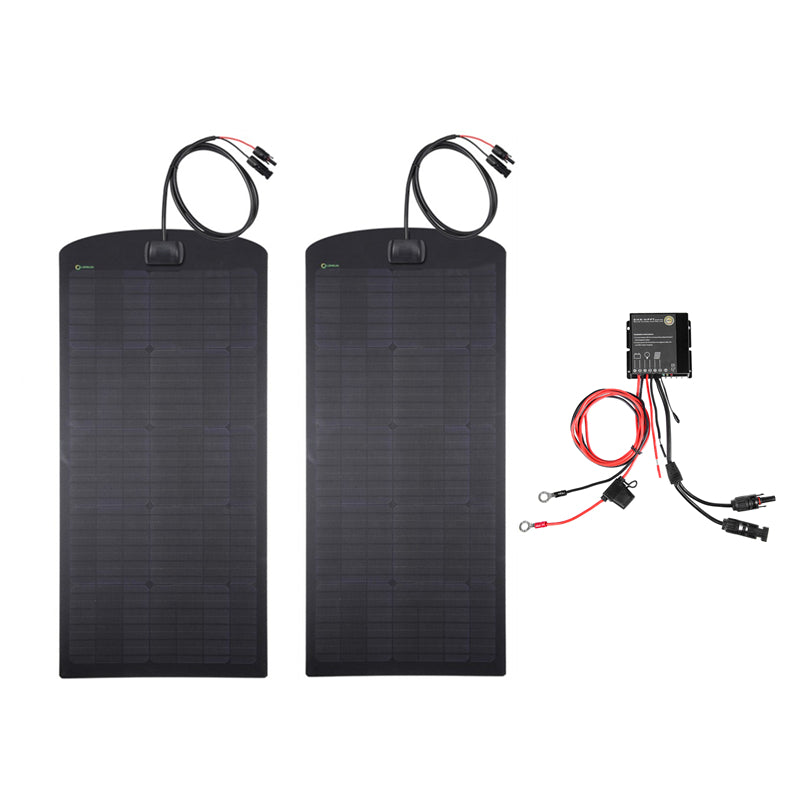 Chevrolet Silverado 2500 3500 HD (2015-2019) Lensun 110W Hood Flexible Solar Panel