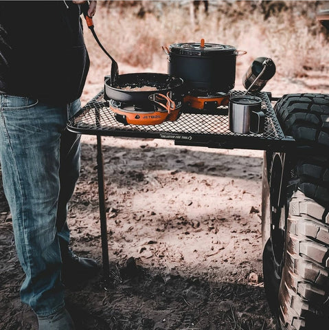 Tailgater Tire Table Large Steel Camping Table
