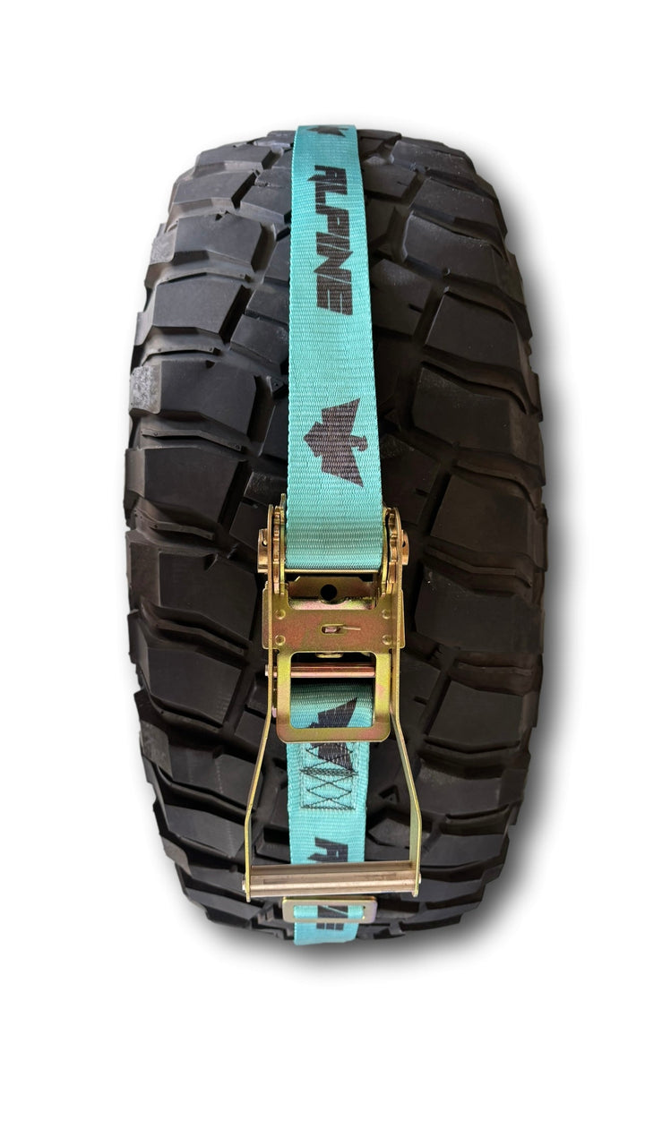 Teal Tire Tie Down (Single Strap)