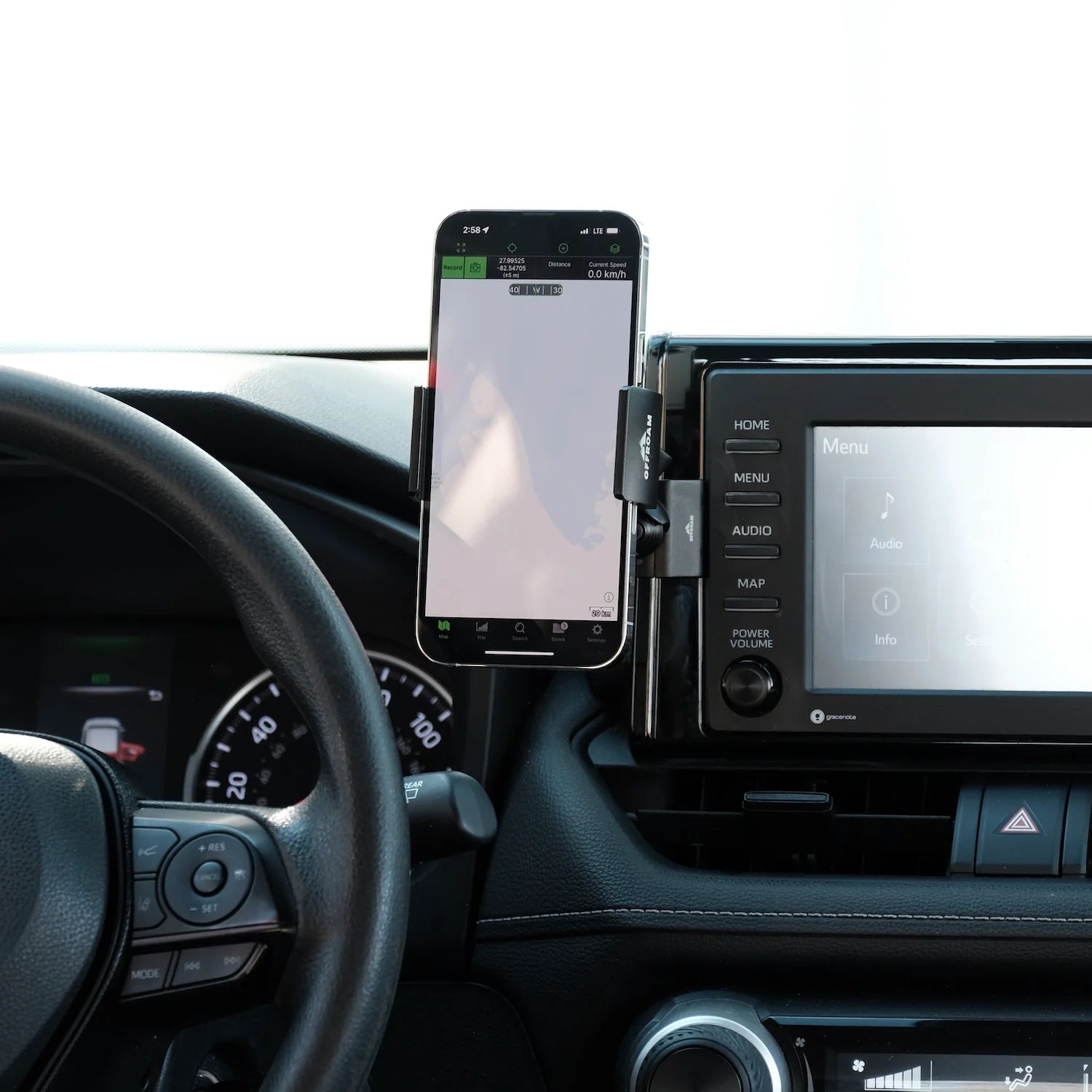 OFFROAM Toyota RAV4 (2019-2024) with 7-in. or 8-in. Toyota Audio Multimedia Phone Mount