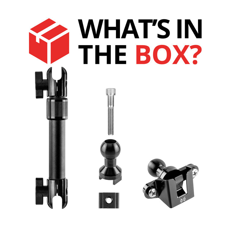 CB Mic/ Radio Holder | 7.5"-9.25" Telescoping Arm | 20mm Fast Track Ball