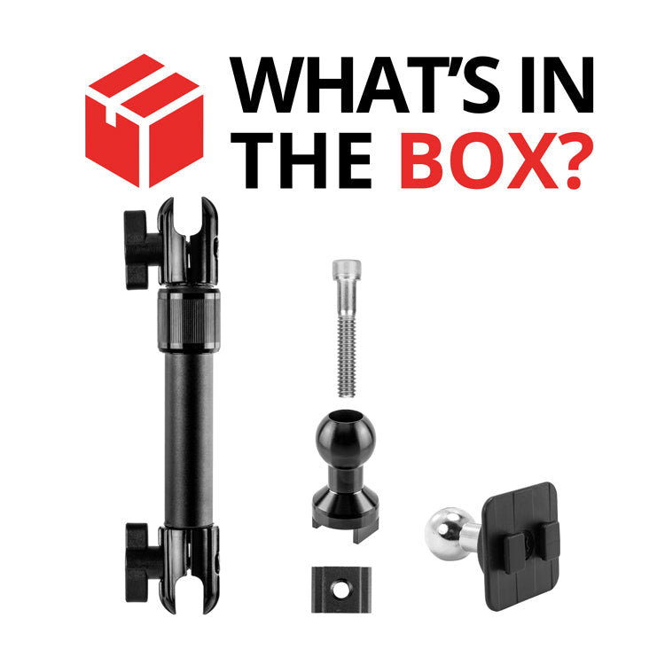 Dual-T Holder | 7.5"-9.25" Telescoping Arm | 20mm Fast Track  Ball