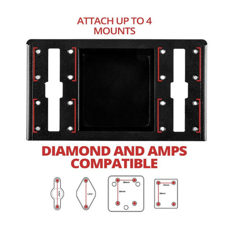 Fast Track Plus™  Console Device AMPS Bracket | Ford Super Duty - 3rd Gen (2011 to 2016) Bracket Only - NOT Compatible with Split Bench - (P/N FT02)