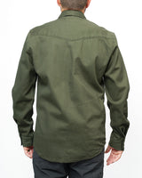 Earl Denim Shirt - Dusty Olive