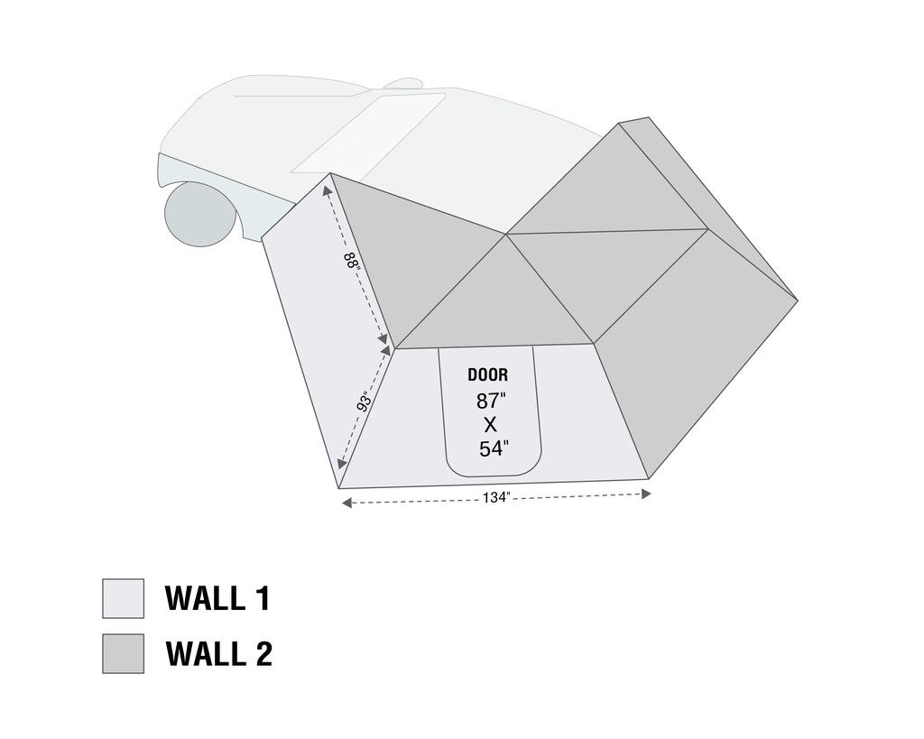 OVS Nomadic LT 270 Awning & Wall 1, 2, & Mounting Brackets - Driverside