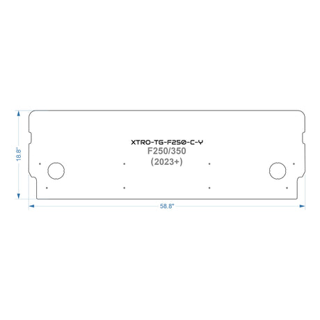 TrailGate Tailgate Inset Panel for Ford F-250 7 F-350  2023+ TrailGate Deminsions.