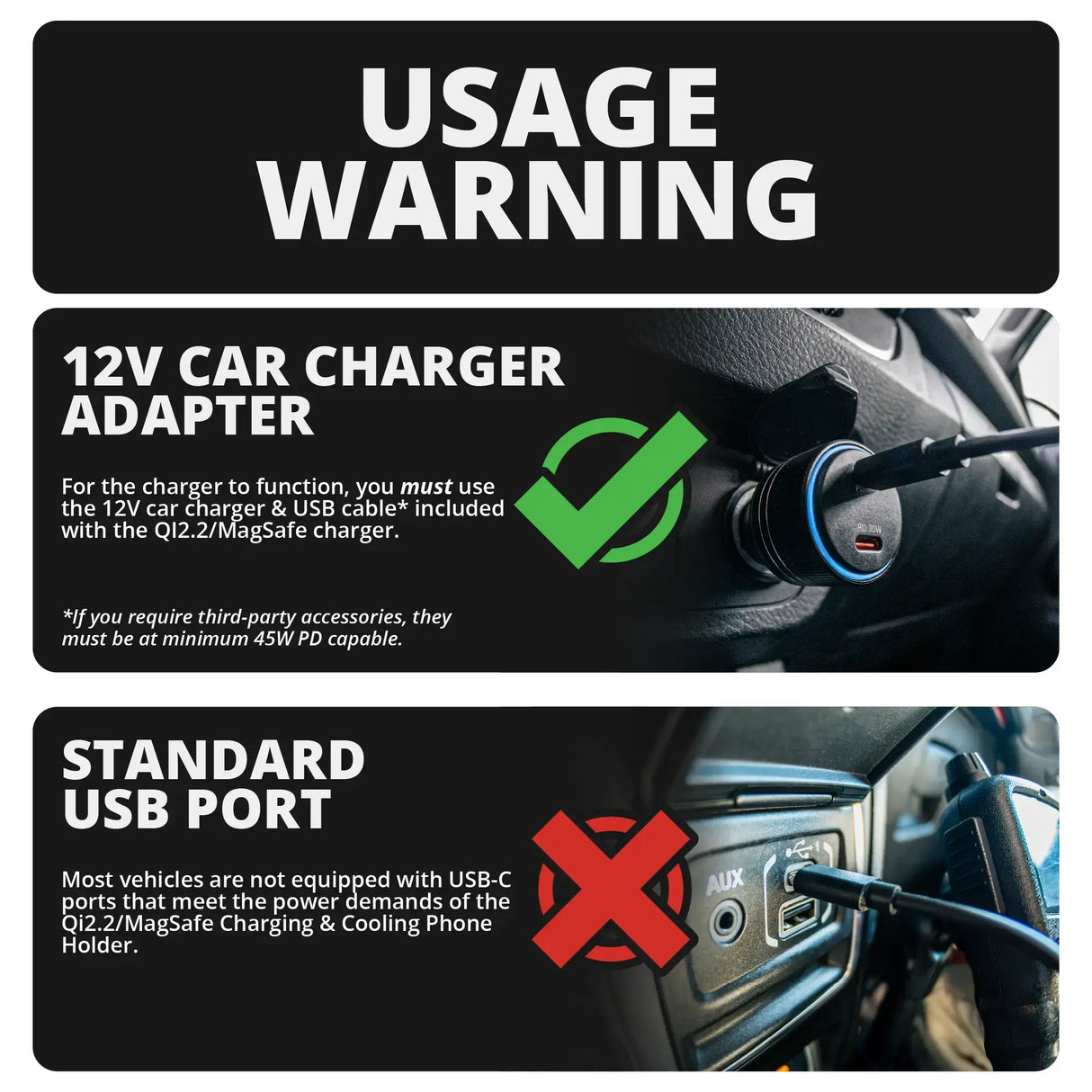 2016-2023 Toyota Tacoma & 2014-2021 Tundra LINK™ Vent Mount Bracket With Qi2.2/MagSafe Charging & Cooling Phone Holder | Choose Your Arm Length