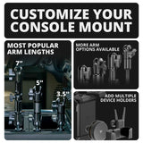 2011-2016 Ford Super Duty Tackform Slim Track Center Console Bracket with Composite Tablet Holder